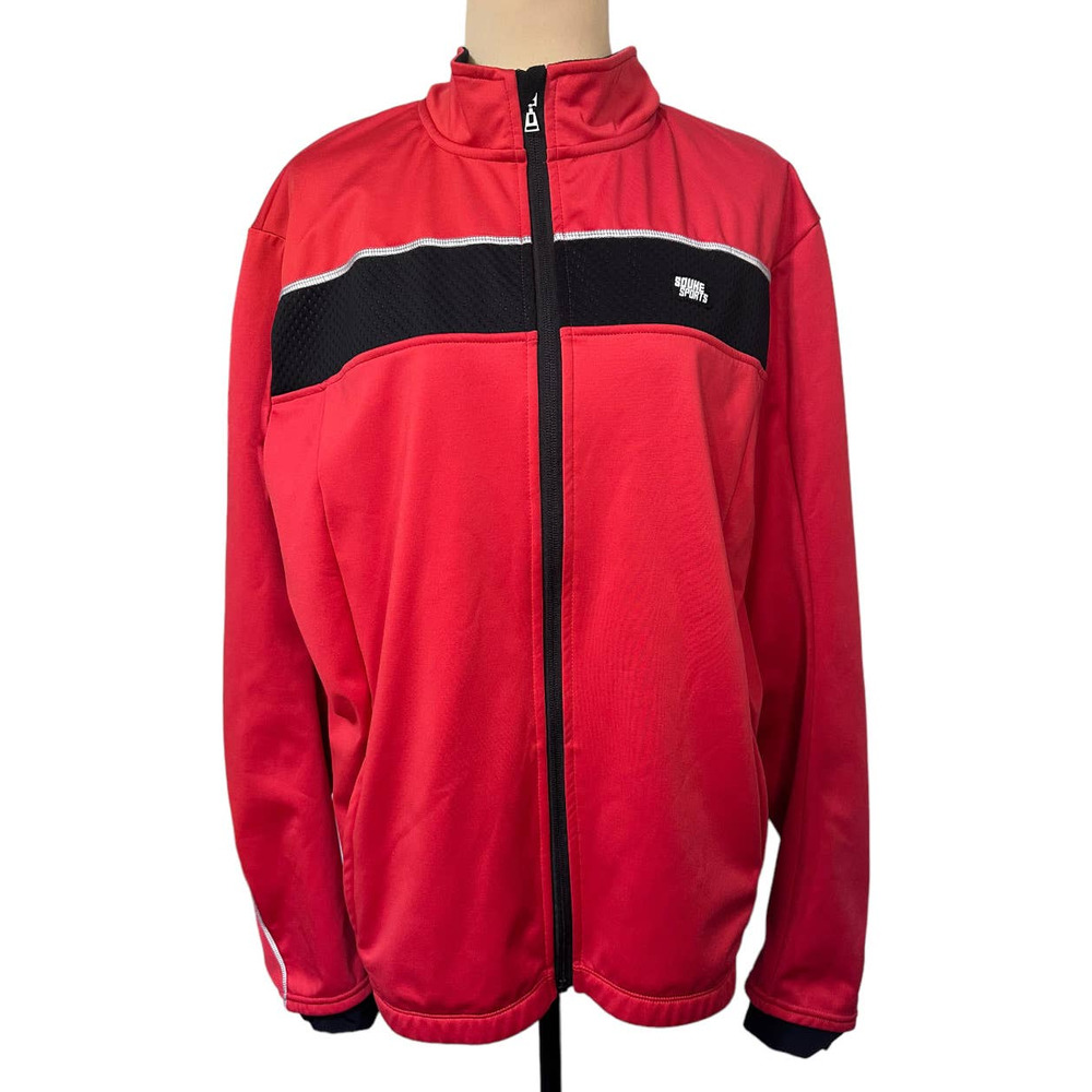 Souke Sports RedFull Zip Front Windbreaker Jacket Size XL